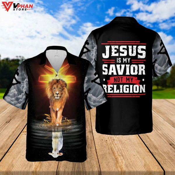 Jesus Is My Savior Jesus Lion Lamp Christian Hawaiian Shirt