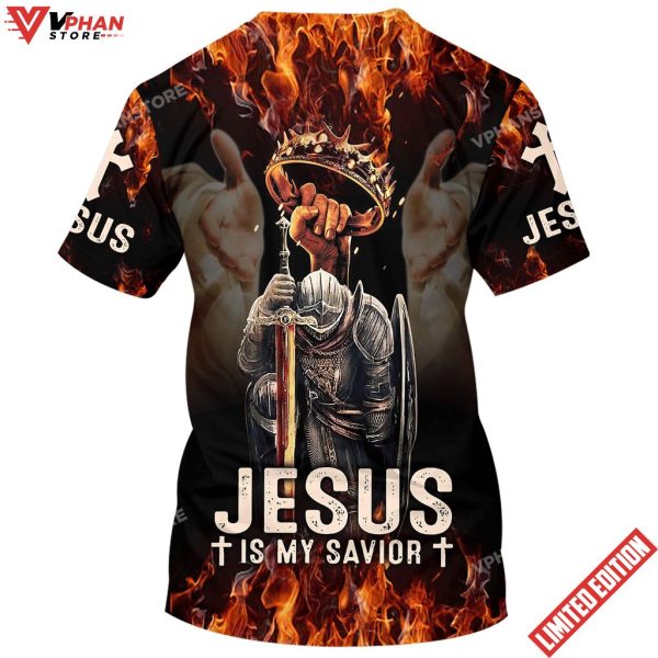 Jesus Is My Savior Knights And Crown Of Thorns 3d Shirt