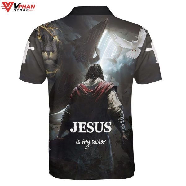 Jesus Is My Savior Lamb And Dove Easter Gifts Christian Polo Shirt & Shorts