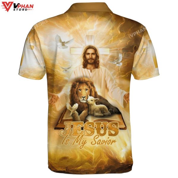 Jesus Is My Savior Lamb And Lion Religious Christian Polo Shirt & Shorts