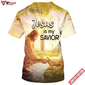 Jesus Is My Savior Lamb Drinking Water 3D All Over Printed Shirt 1