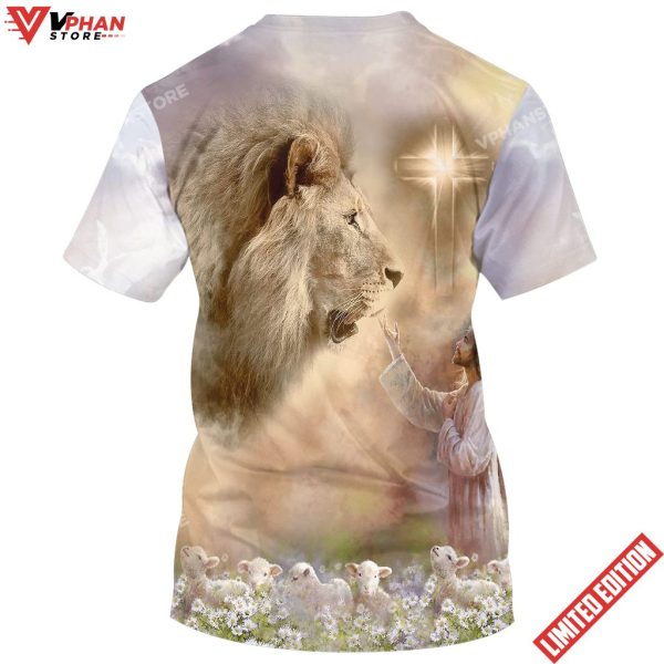 Jesus Is My Savior Lion And Cross Christian 3d Shirt For Men Women