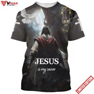 Jesus Is My Savior Lion And Eagle Christian 3d Shirt 1