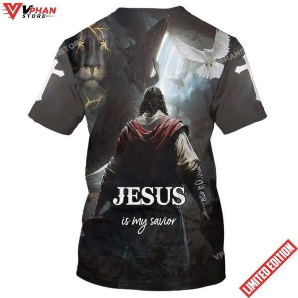 Jesus Is My Savior Lion And Eagle Christian 3d Shirt