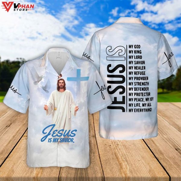Jesus Is My Savior Peace Christian Gift Ideas Hawaiian Summer Shirt