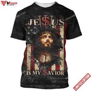 Jesus Is My Savior Portrait Christian 3d Shirts For Men Women 1