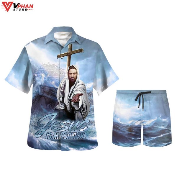 Jesus Is My Savior Reached Out Tropical Outfit Christian Hawaiian Shirt