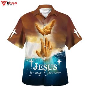 Jesus Is My Savior Take My Hand God Christian Hawaiian Summer Shirt 1