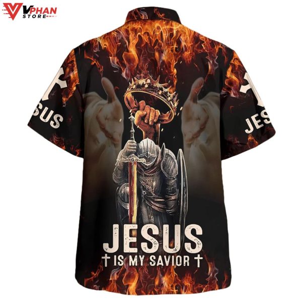 Jesus Is My Savior Warrior Tropical Outfit Christian Gift Hawaiian Shirt
