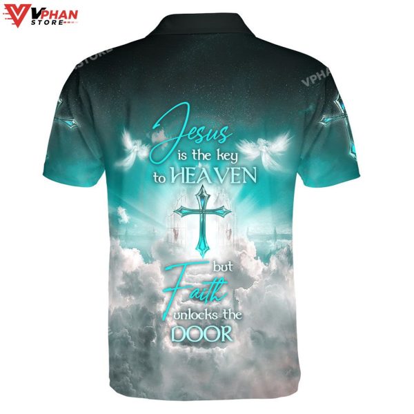 Jesus Is The Key To Heaven But Faith Christian Polo Shirt & Shorts