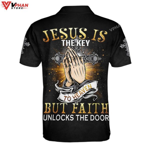 Jesus Is The Key To Heaven But Faith Unlocks Christian Polo Shirt & Shorts