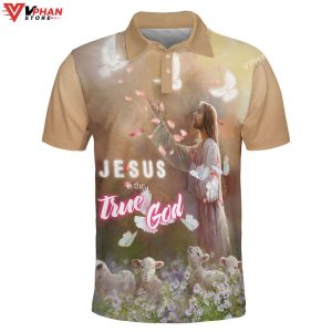 Jesus Is The True God Religious Easter Gifts Christian Polo Shirt Shorts 1