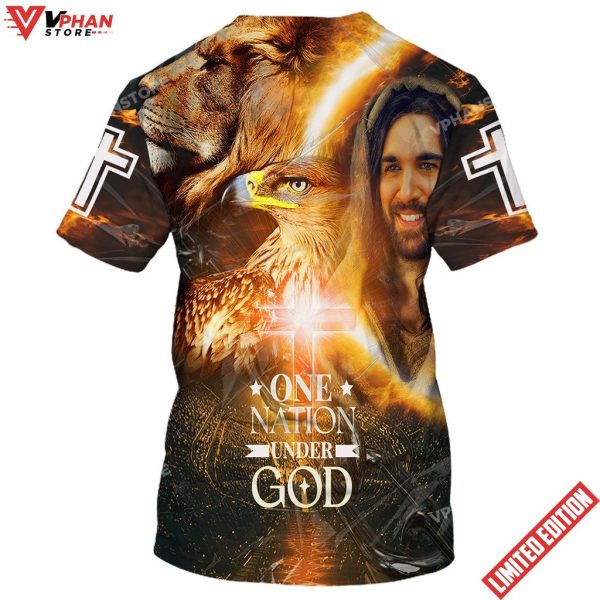 Jesus Laugh One Nation Under God 3d All Over Print Shirt