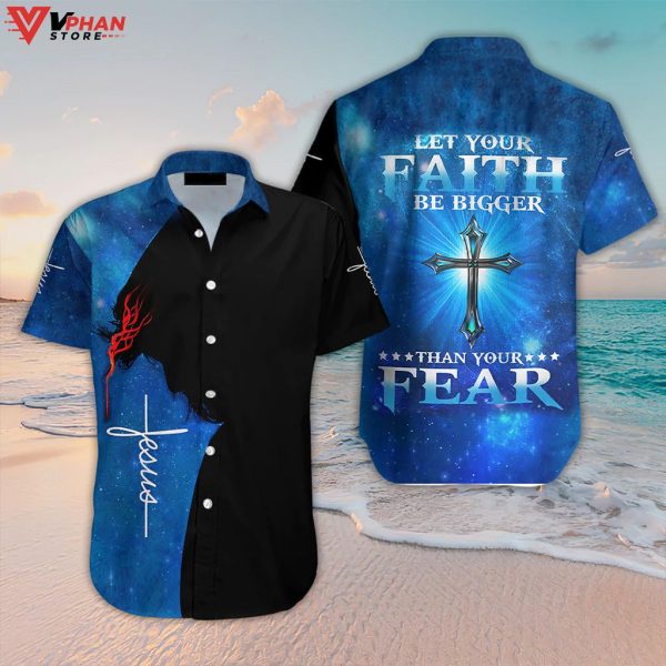 Jesus Let Your Faith Tropical Outfit Christian Gift Ideas Hawaiian Shirt