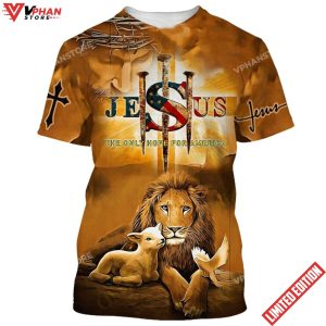 Jesus Lion And The Lamb 3d Christian T Shirt 1