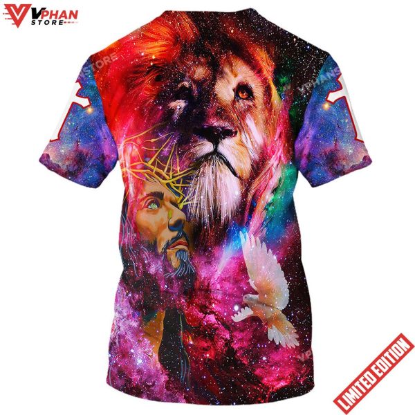 Jesus Lion Dove 3d All Over Print Shirt