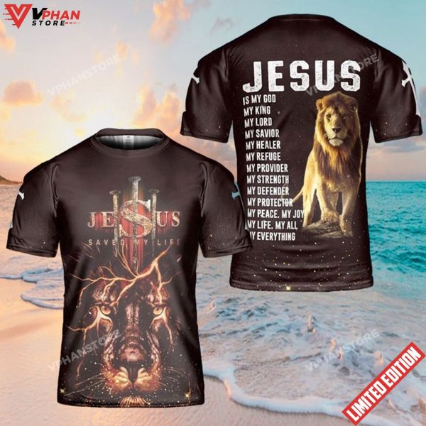 Jesus Lion Jesus Is My God Jesus 3d T Shirt