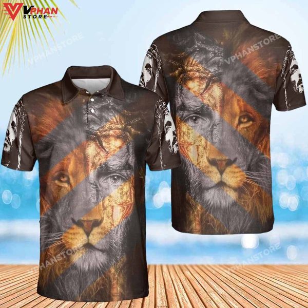 Jesus Lion Jesus Religious Easter Gifts Christian Polo Shirt & Shorts