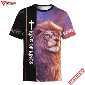 Jesus Lion King Of Kings Christian 3D Shirt 1