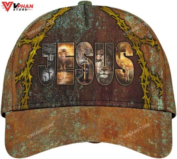 Jesus Lion Lamb Cross Christian Gift Ideas Baseball Classic Hat