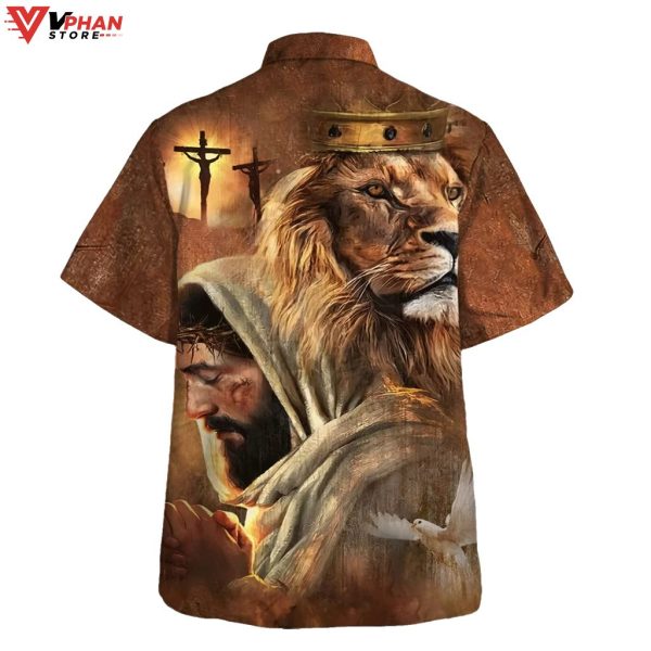 Jesus Lion Of Judah Tropical Outfit Christian Gift Ideas Hawaiian Shirt