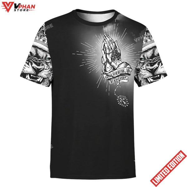 Jesus Lion Tattoo Faith Over Fear 3d Unisex Shirt