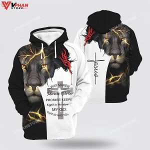 Jesus Lion Way Maker Miracle Worker 3d Hoodies For Women Men 1