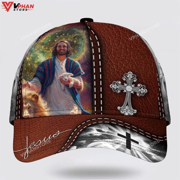 Jesus Lion With Lamb Cross All Over Print Classic Hat