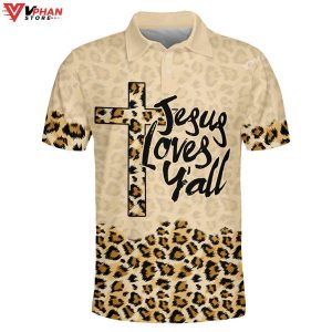 Jesus Love Yall Cross Religious Easter Gifts Christian Polo Shirt Shorts 1
