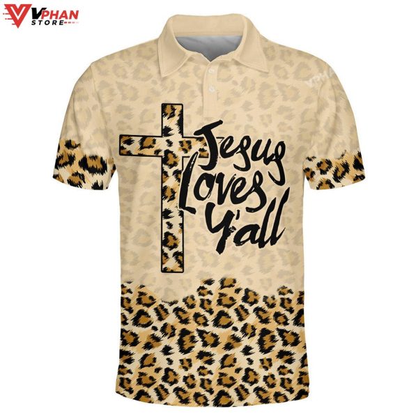 Jesus Love Y all Cross Religious Easter Gifts Christian Polo Shirt & Shorts