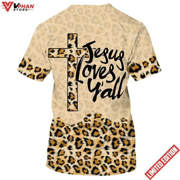 Jesus Love Yall Leopard All Over Printed Shirt