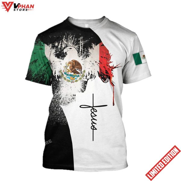 Jesus Mexican Eagle Symbols Jesus Unisex Shirt