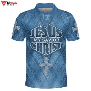 Jesus My Savior Christ Cross Religious Gifts Christian Polo Shirt Shorts 1