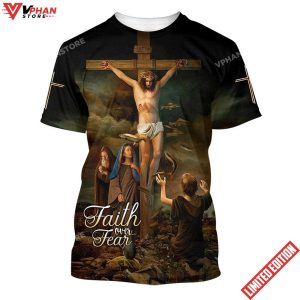 Jesus On The Cross 3d All Over Print Shirt 1