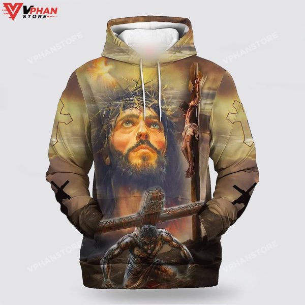 Jesus On The Cross Christian Easter Gifts Religious Hoodie