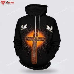 Jesus On The Cross Dove Christian Gift Ideas Religious Hoodie 1