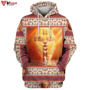 Jesus On The Cross God Lion Lamb Dove Hoodie 1