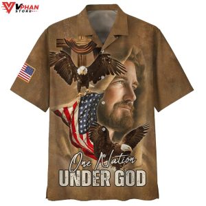 Jesus One Nation Under God Tropical Christian Gift Ideas Hawaiian Shirt 1