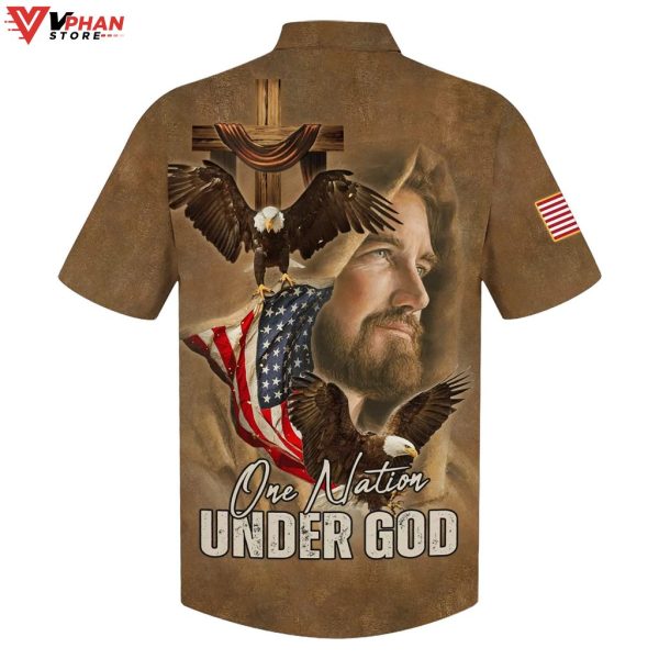 Jesus One Nation Under God Tropical Christian Gift Ideas Hawaiian Shirt