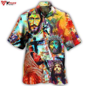 Jesus Peace Life Color Tropical Outfit Christian Gift Ideas Hawaiian Shirt 1