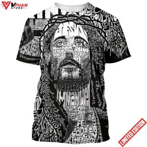 Jesus Portrait Christian T Shirt For Men And Women 1