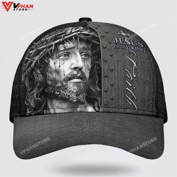 Portrait Jesus Is My King Faith Christian Baseball Classic Hat