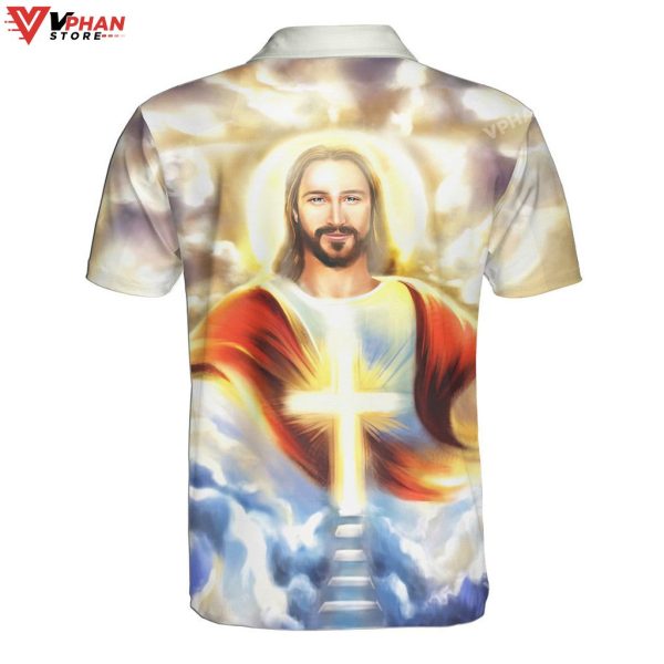 Jesus Potrait Is My Savior Religious Gifts Christian Polo Shirt & Shorts
