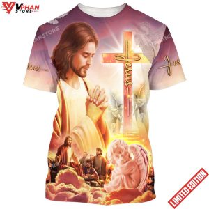 Jesus Pray Christian 3d Shirt For Men Women 1