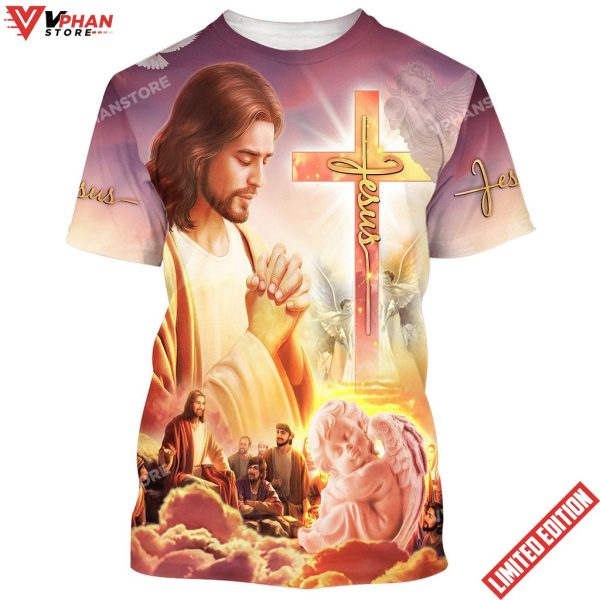 Jesus Pray Christian 3d Shirt For Men Women