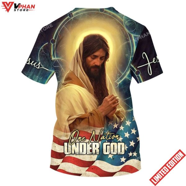 Jesus Pray One Nation Under God 3d All Over Print Shirt