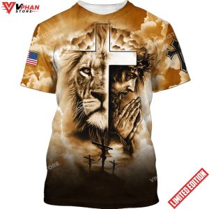 Jesus Prayer And The Lion Of Judah 3d Shirt 1