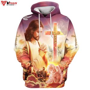 Jesus Prays For His Disciples Christian Gift Ideas Religious Hoodie 1