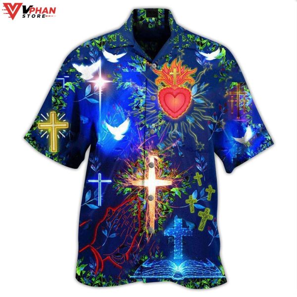Jesus Put God First And Youll Be Last In Blue Tropical Outfit Hawaiian Shirt