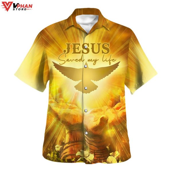 Jesus Save My Life Dove Tropical Outfit Christian Gift Ideas Hawaiian Shirt